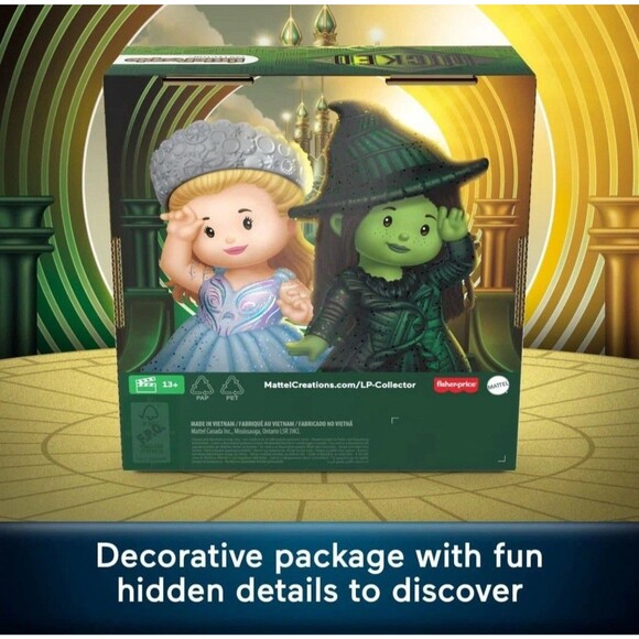 NIB Wicked For Good Little People Collector Glinda Elphaba Set Mattel - Picture 11 of 11